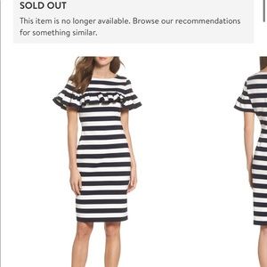 Stripe Ruffle Sheath Dress ELIZA J Sold Out Online
